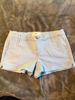 BKE Light Blue Women's Cotton Blend Shorts